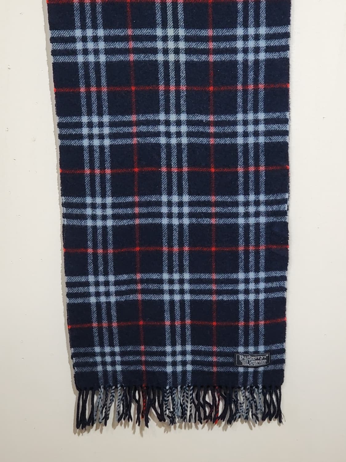 (정품) 버버리 머플러 체크 네이비 목도리 램스울  상품이미지3