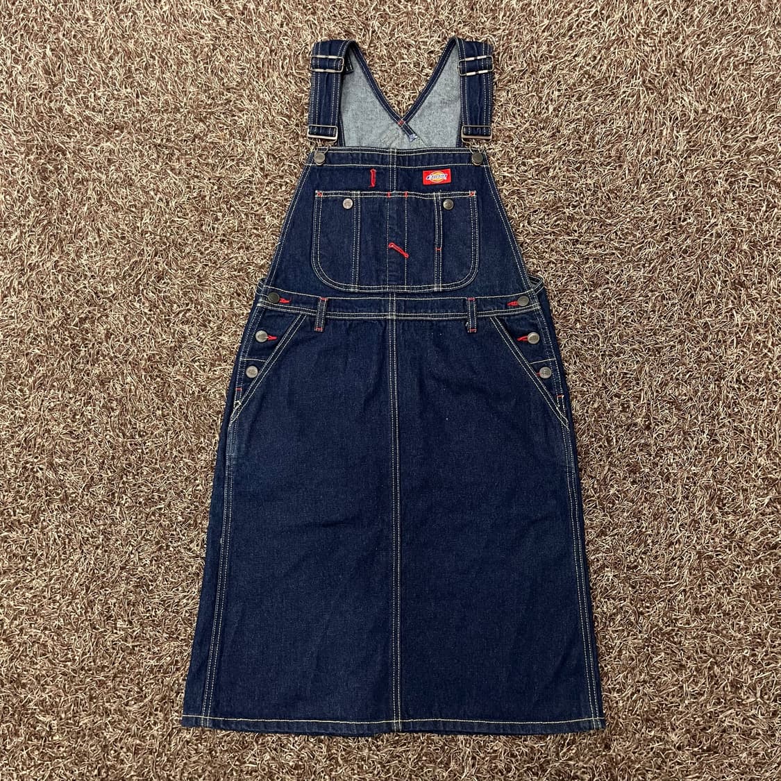 디키즈 데님 오버롤 멜빵 스커트 상품이미지1