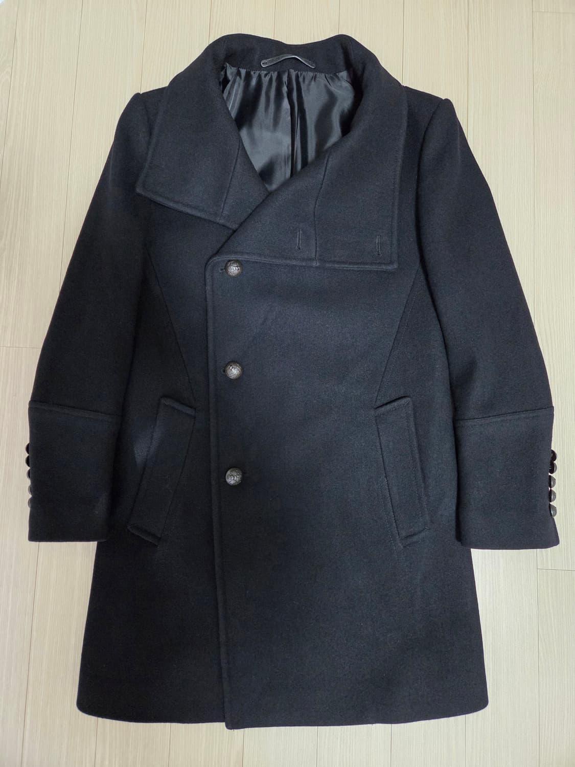 타임옴므 하이넥 싱글 코트 상품이미지3