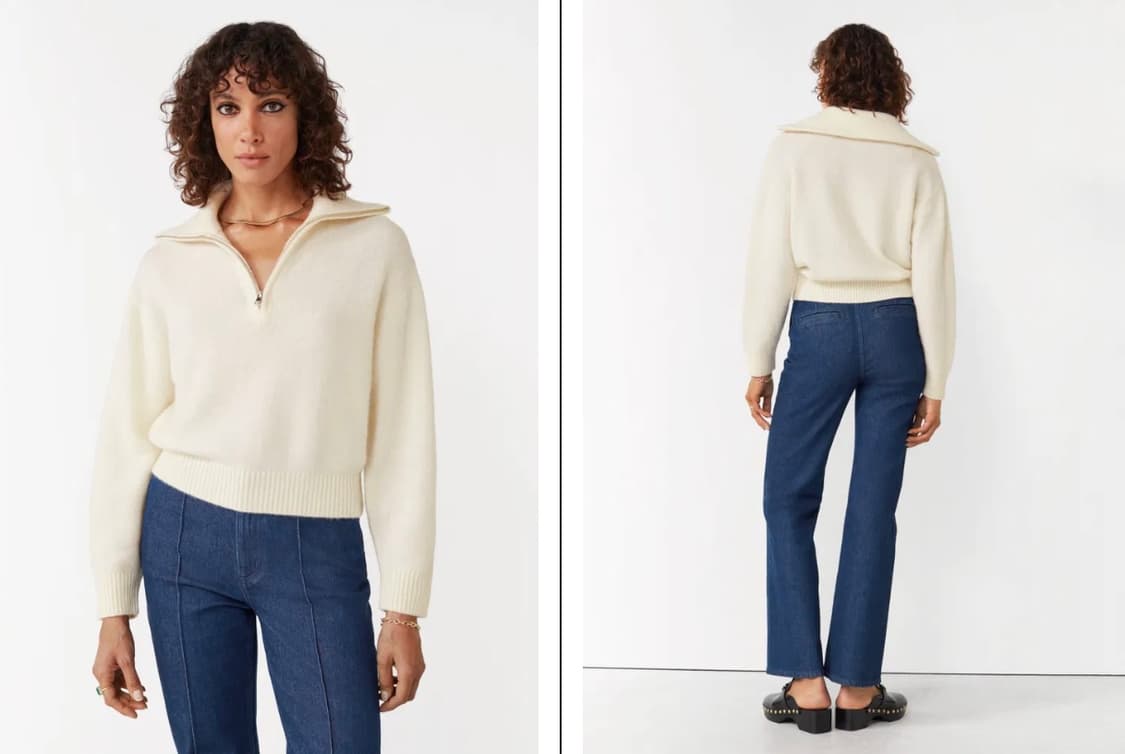 앤아더스토리즈 하프집업 니트 상품이미지1