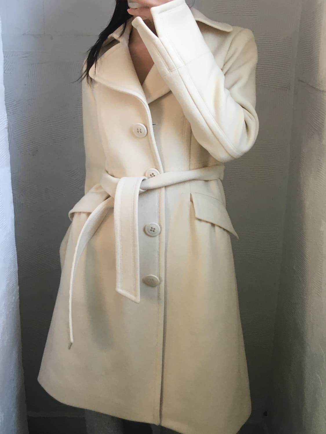 Burberry 버버리 블루라벨 아이보리 체스터 울 코트 상품이미지2