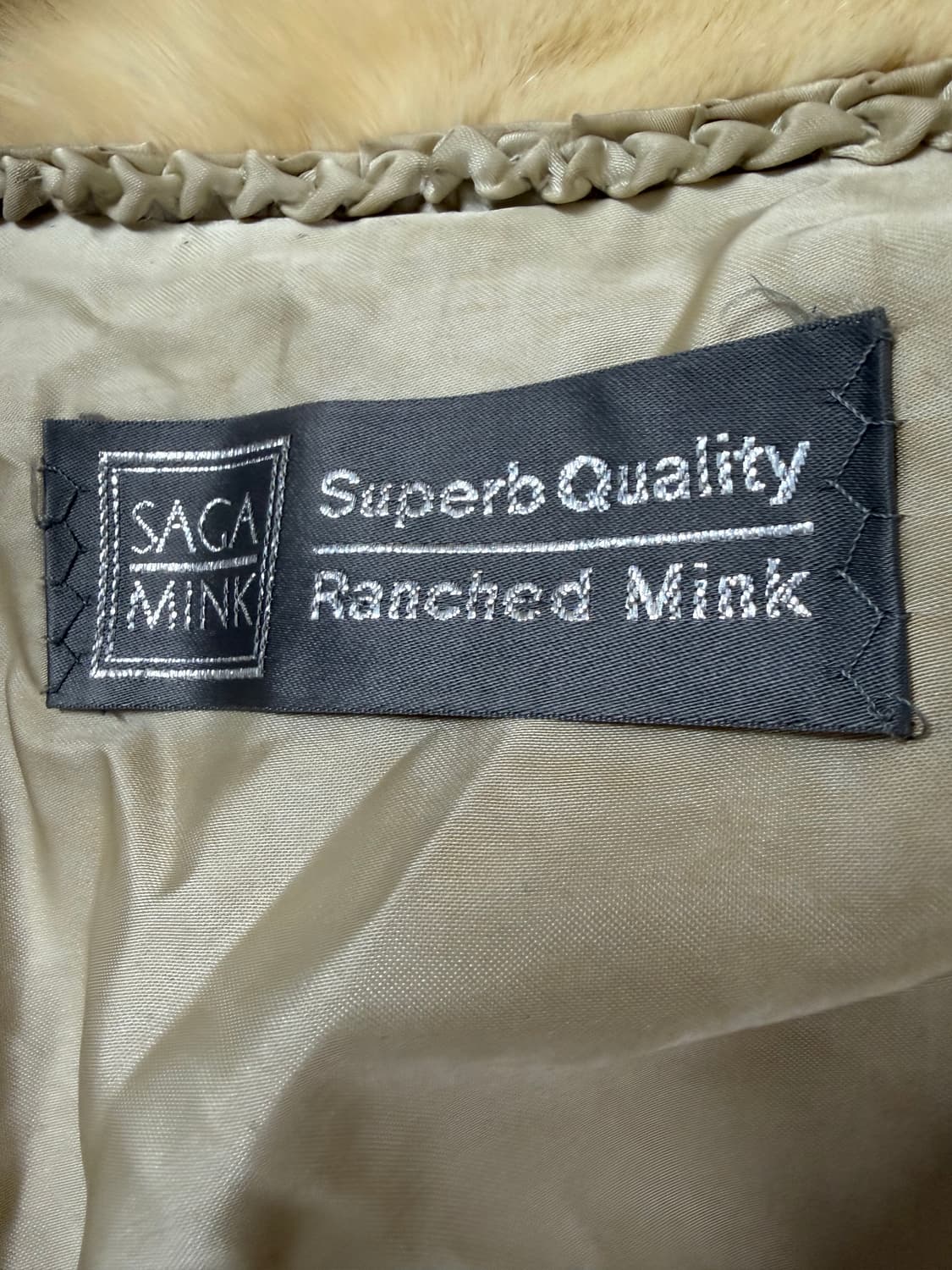 사가 풀스킨 아이보리 밍크코트 상품이미지4