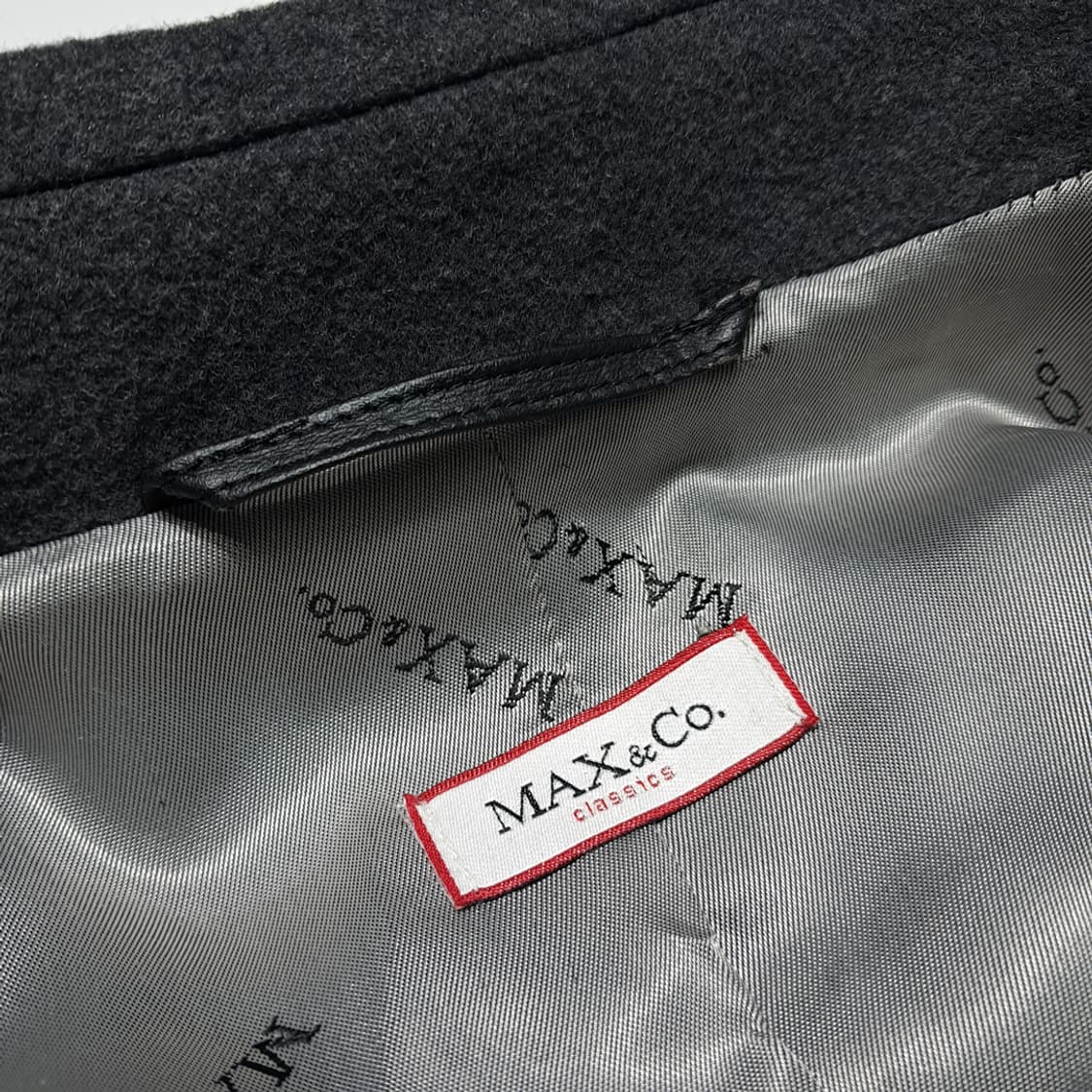 CL082 M MAX&Co. 막스마라 패션 그룹 클래식 싱글 그레이 코 상품이미지3