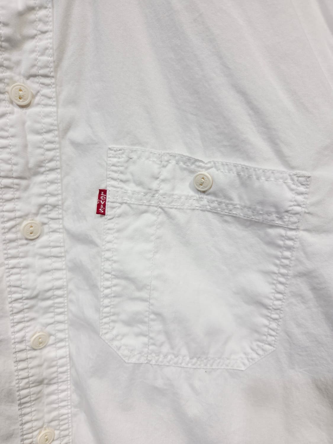 리바이스(Levi's) 화이트 솔리드 셔츠_M 상품이미지6