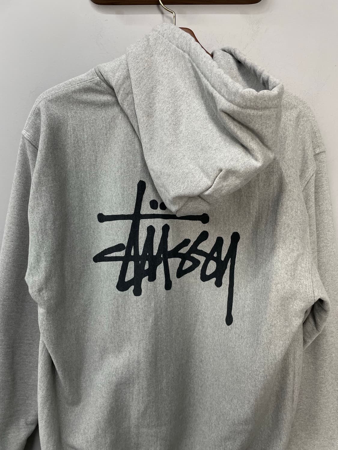 스투시 베이직 로고 그레이 후드티 H1250 상품이미지6