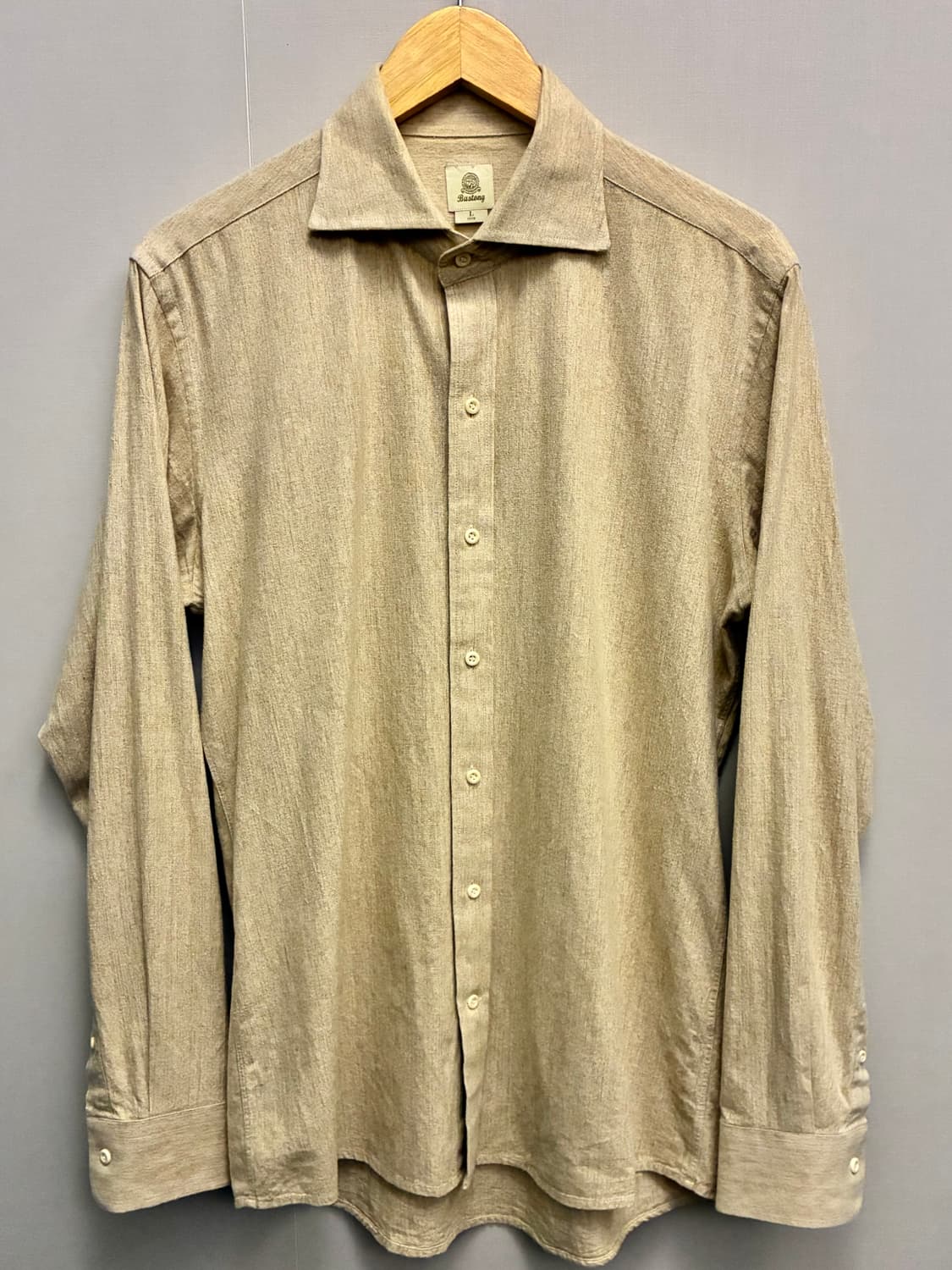 (L/103)Bastong 바스통 206-5 코튼 와이드카라 셔츠 상품이미지1