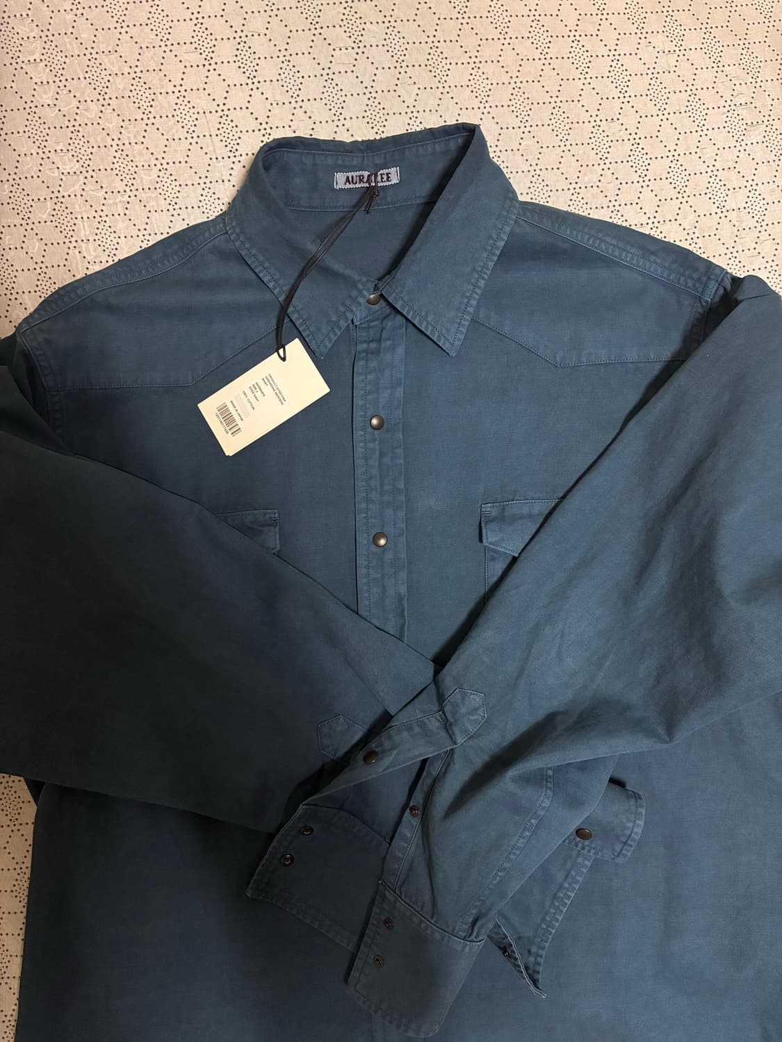 오라리 DYED FINX GABARDINE WESTERN SHIRT 상품이미지2