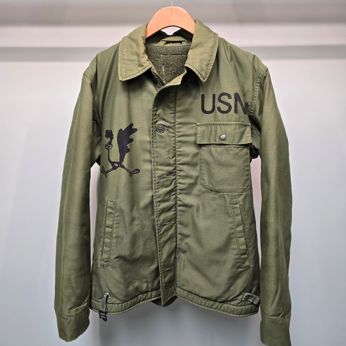 빈티지 70~80년대 미군 A2 덱자켓 스텐실 커스텀 상품이미지1