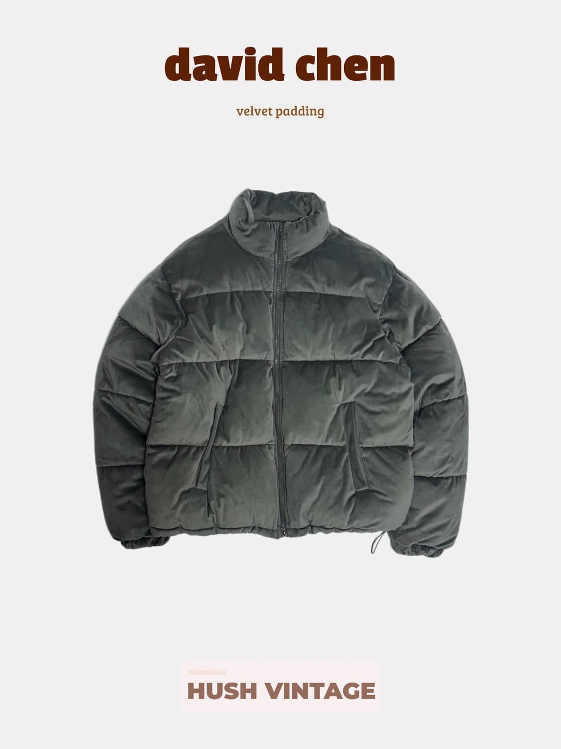 DAVID CHEN 데이비드 첸 벨벳 푸퍼 패딩 상품이미지1