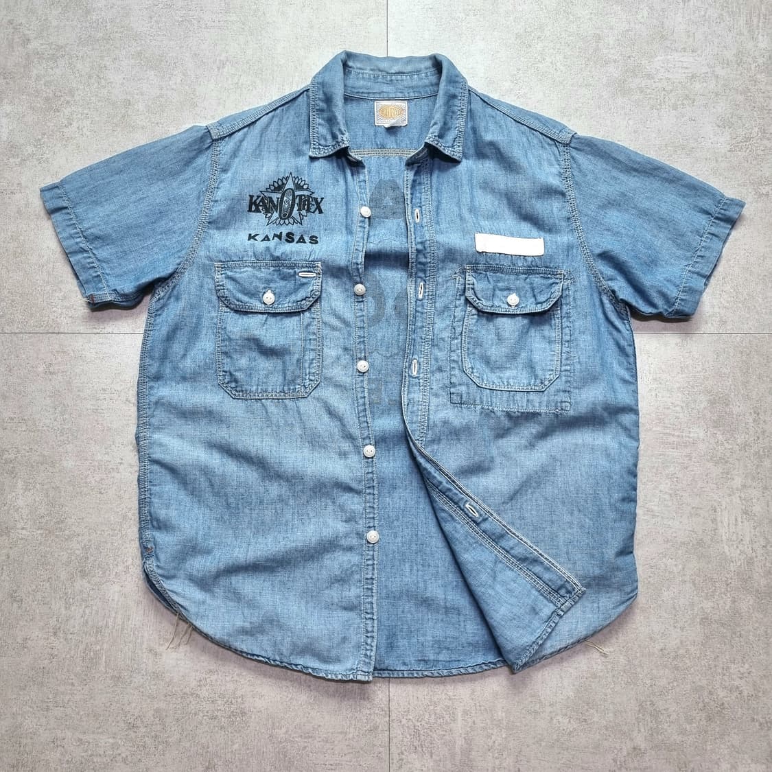 프리휠러스 Bootleggers 40s 스텐실 샴브레이 셔츠 16sz 상품이미지3