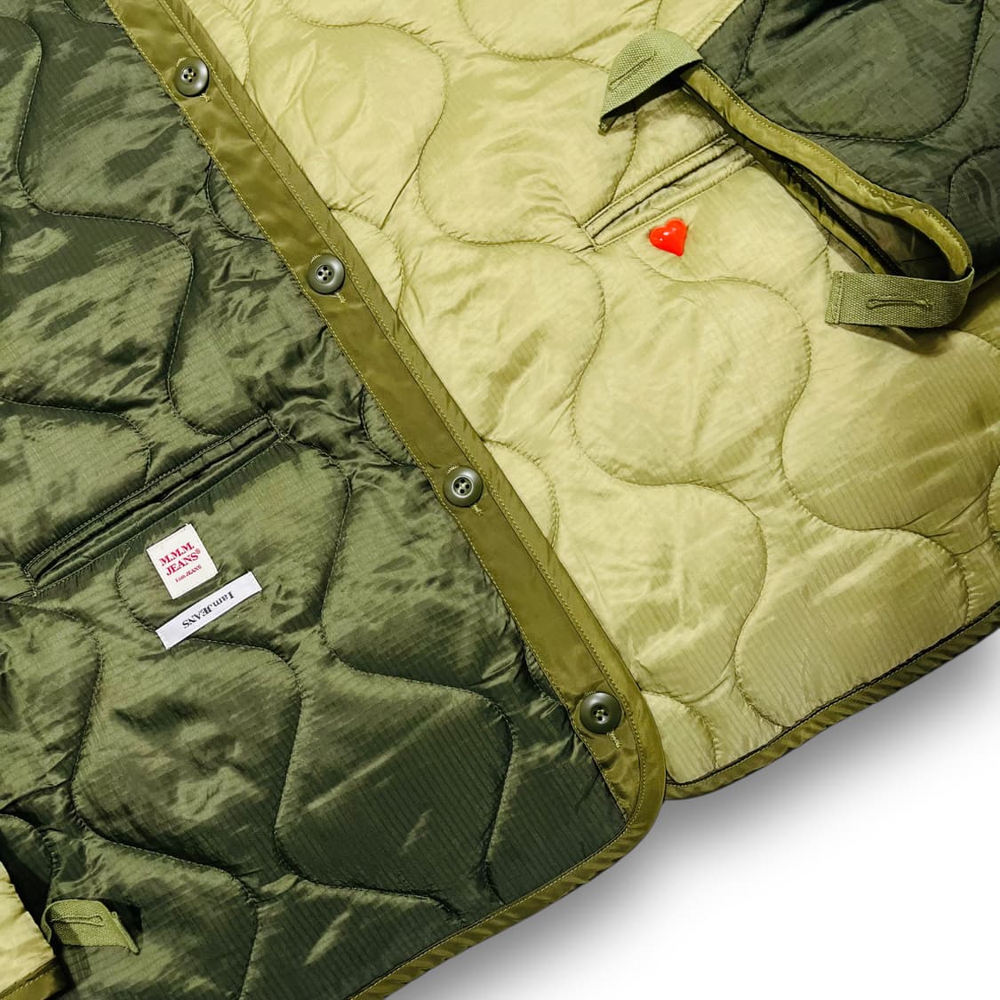 엠엠엠 진스 필드 퀄팅 라이너 카키 러브 자켓 상품이미지6