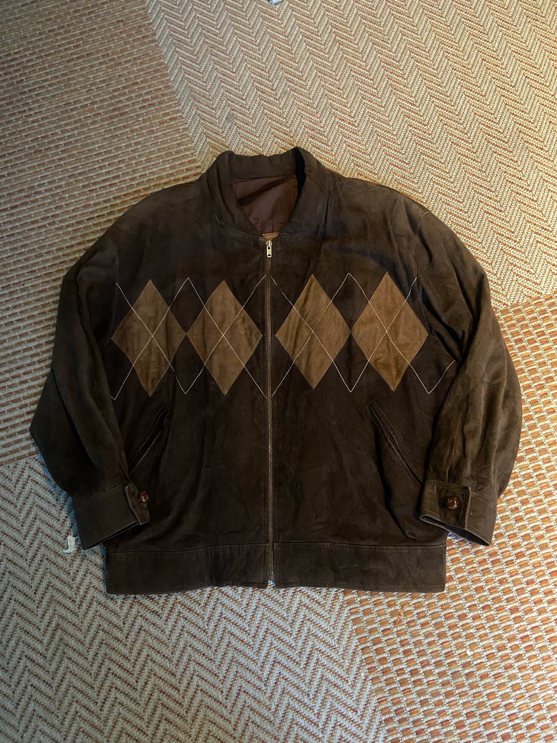 LOEWE 로에베 80s  아가일 아카이브 스웨이드 자켓 상품이미지1