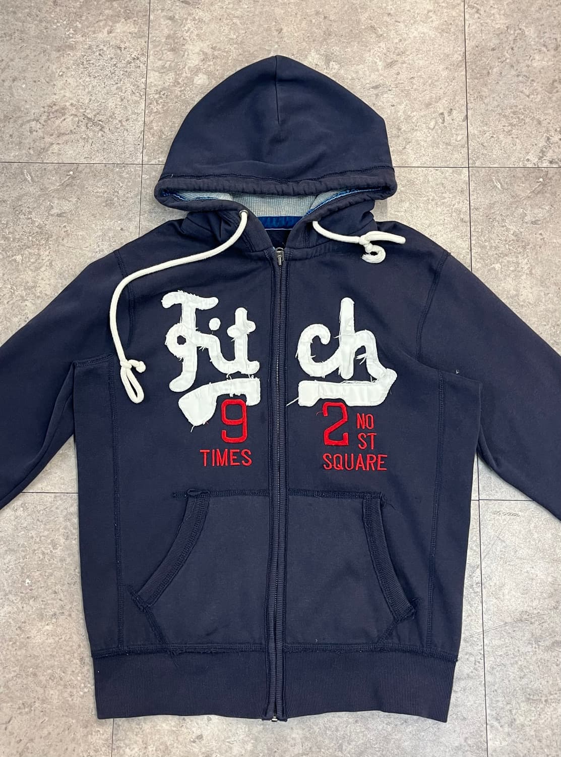 아베크롬비 기모 후드집업 네이비 S #csz2756 상품이미지5