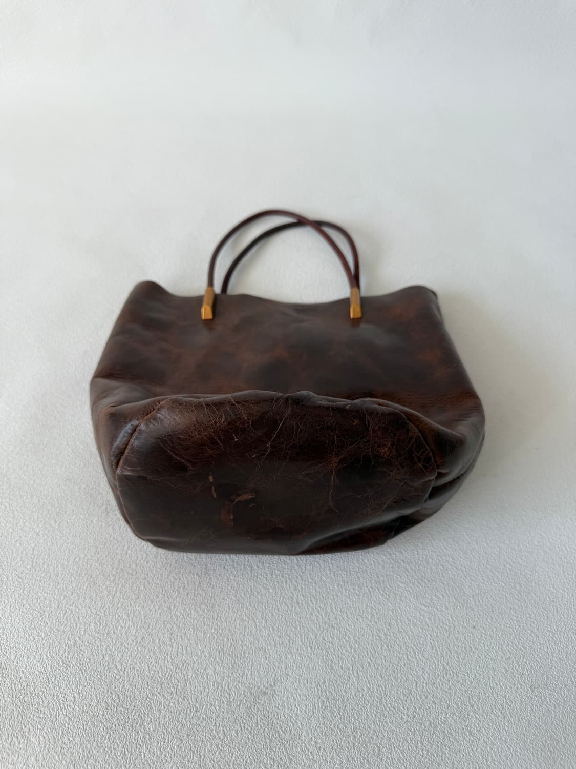 Pre owned 레더 토트 크로스백(황동 부자재) 상품이미지5