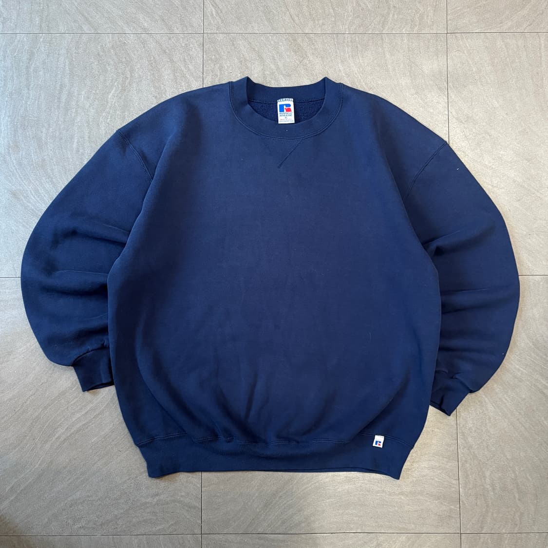 90s 90년대 미국 생산 러셀 블랭크 네이비 스웻셔츠 상품이미지1