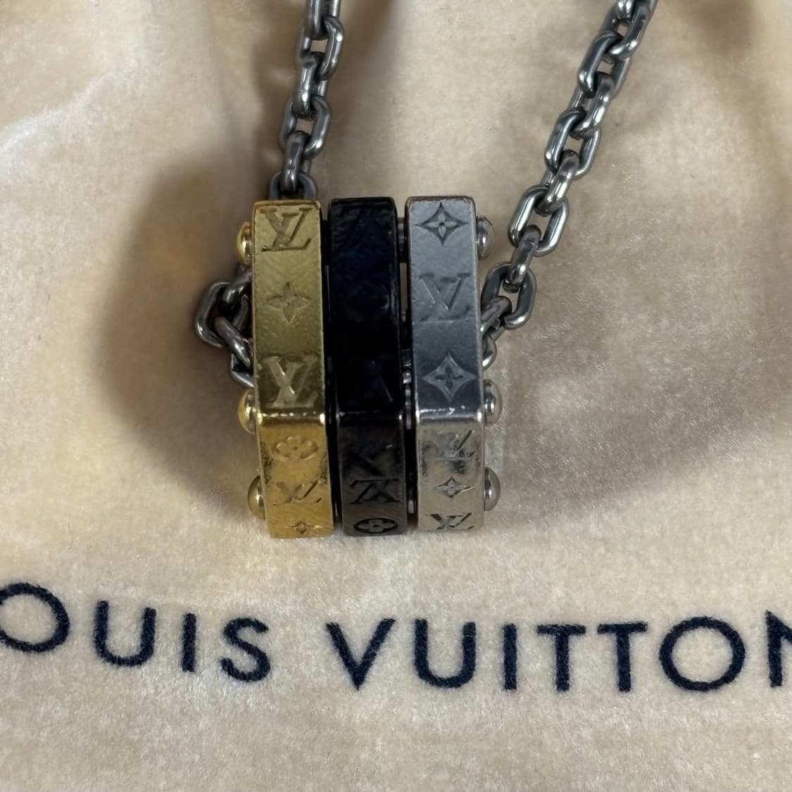 (풀세트,정품)루이비통 모노그램 볼트 네크리스 목걸이 상품이미지4