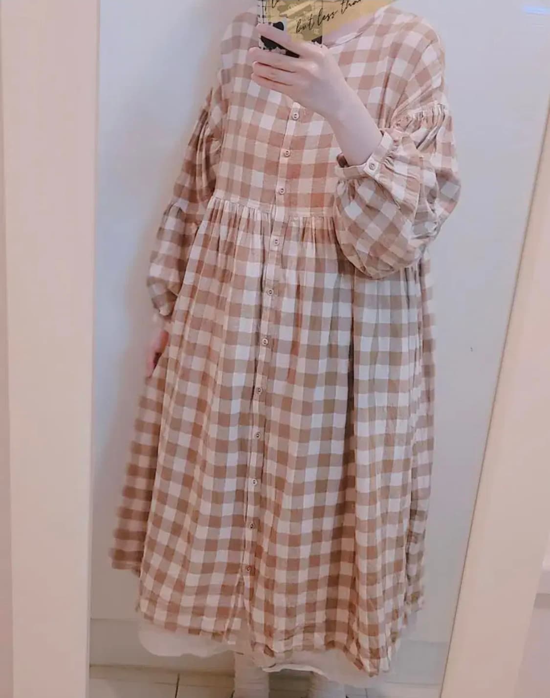 일본빈티지 samansa mos2 체크 원피스 모리걸 베이비돌 상품이미지1