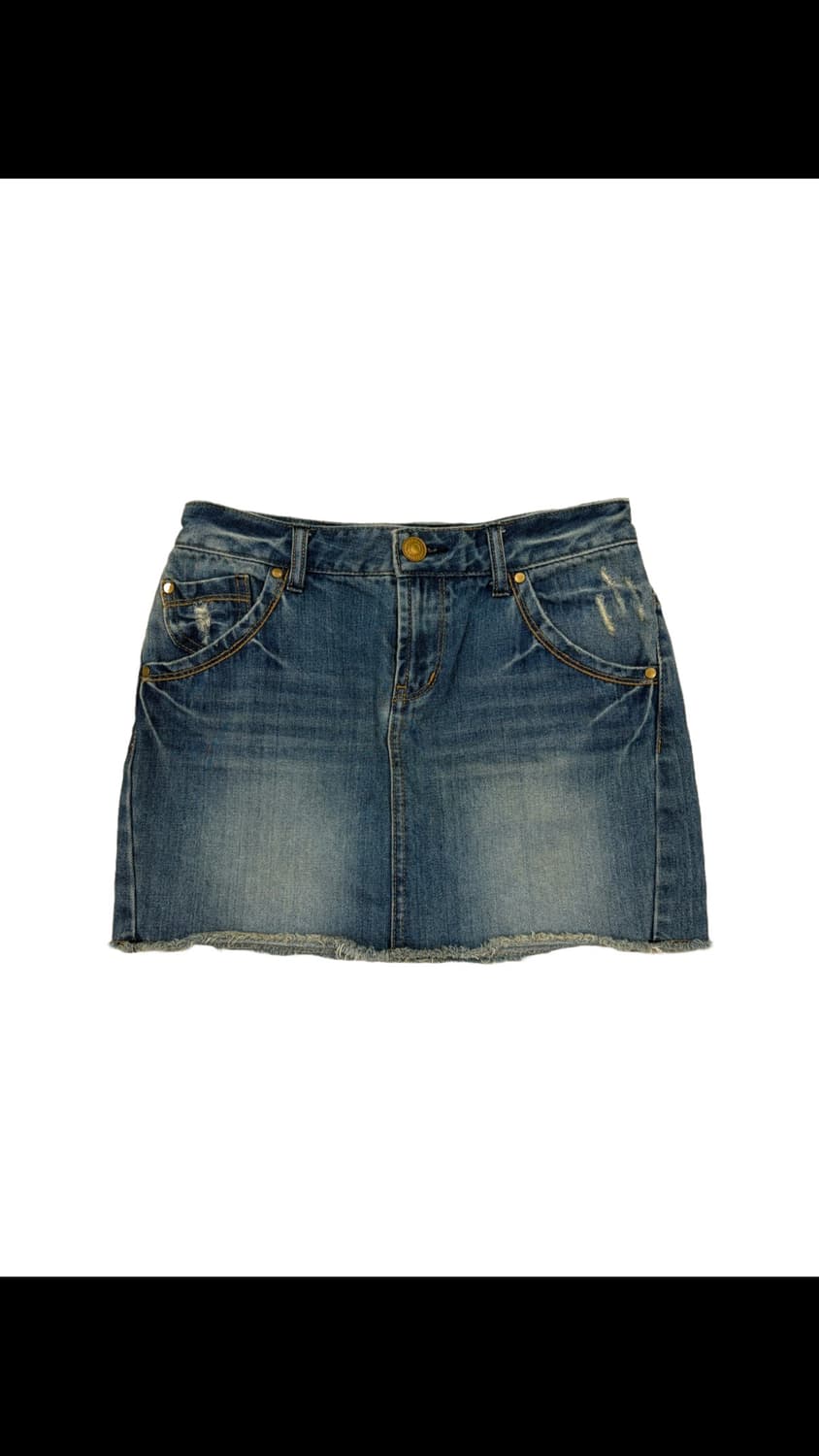 LOWRYS FARM 로리즈팜 워싱 데님 스커트 상품이미지1