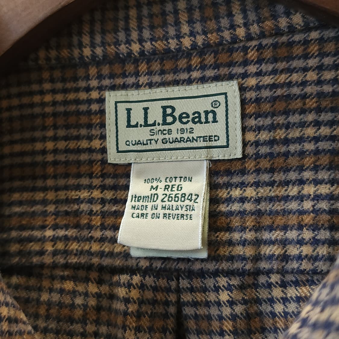 90s 엘엘빈 체크셔츠 플란넬 셔츠 헤비코튼 워크셔츠 하운드투스 m 상품이미지5