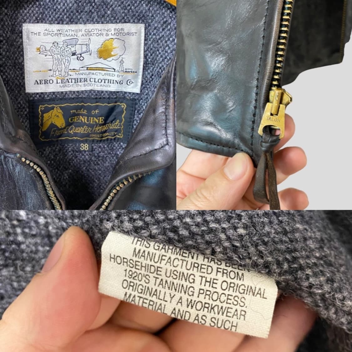 (38)에어로레더 하프벨트 홀스하이드 자켓 상품이미지10