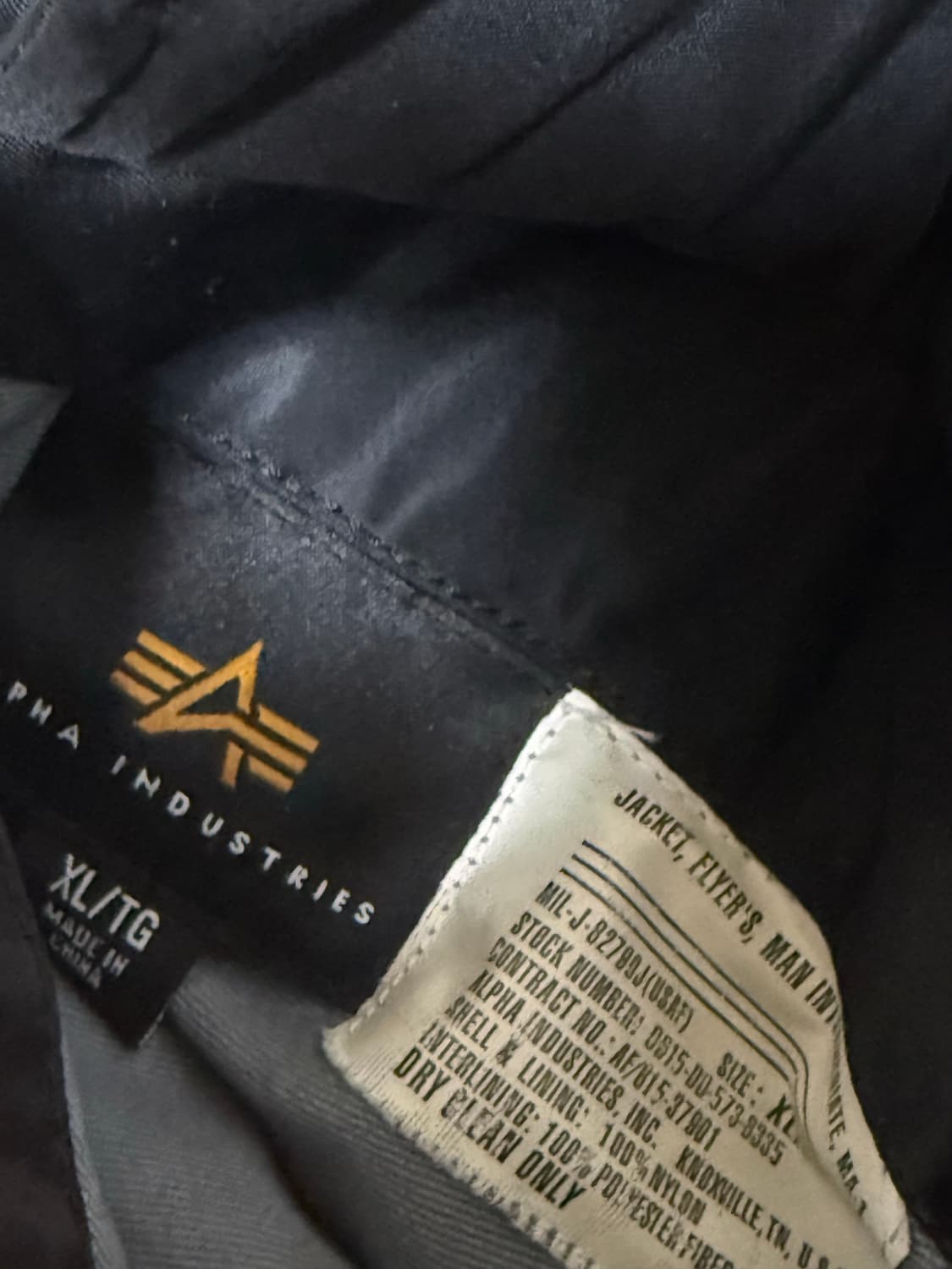 알파인더스트리 ma-1 xl 블랙 상품이미지2