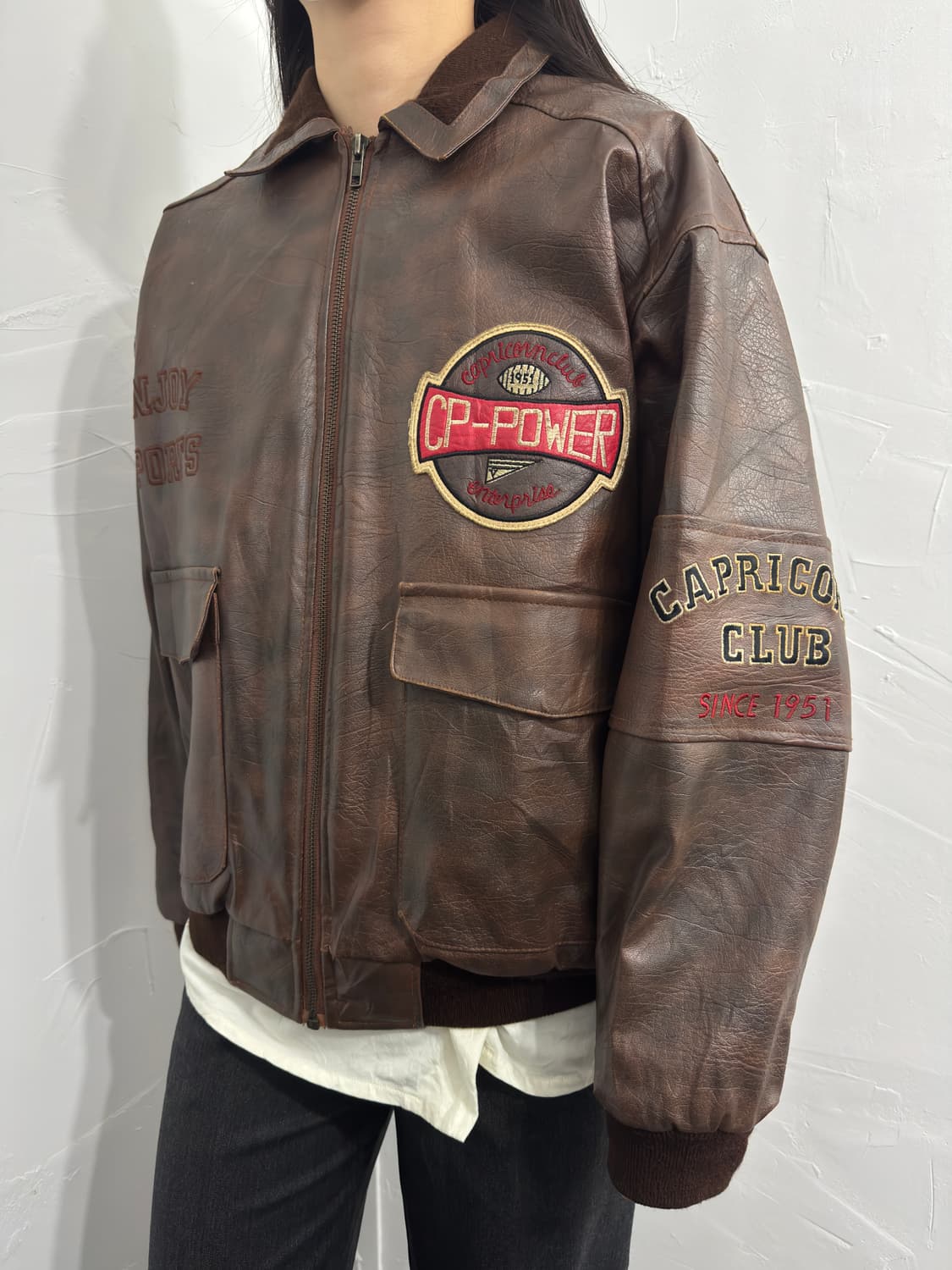 capricorn club heavy leather jacket 상품이미지1