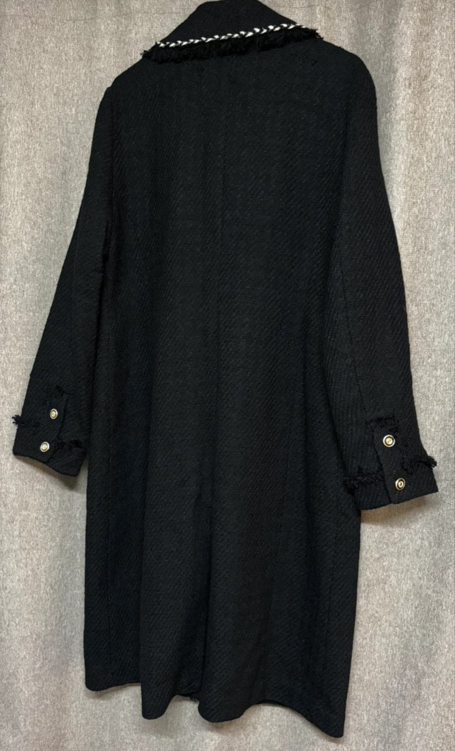 칼 라거펠트 블랙 트위드 코트 88 상품이미지3