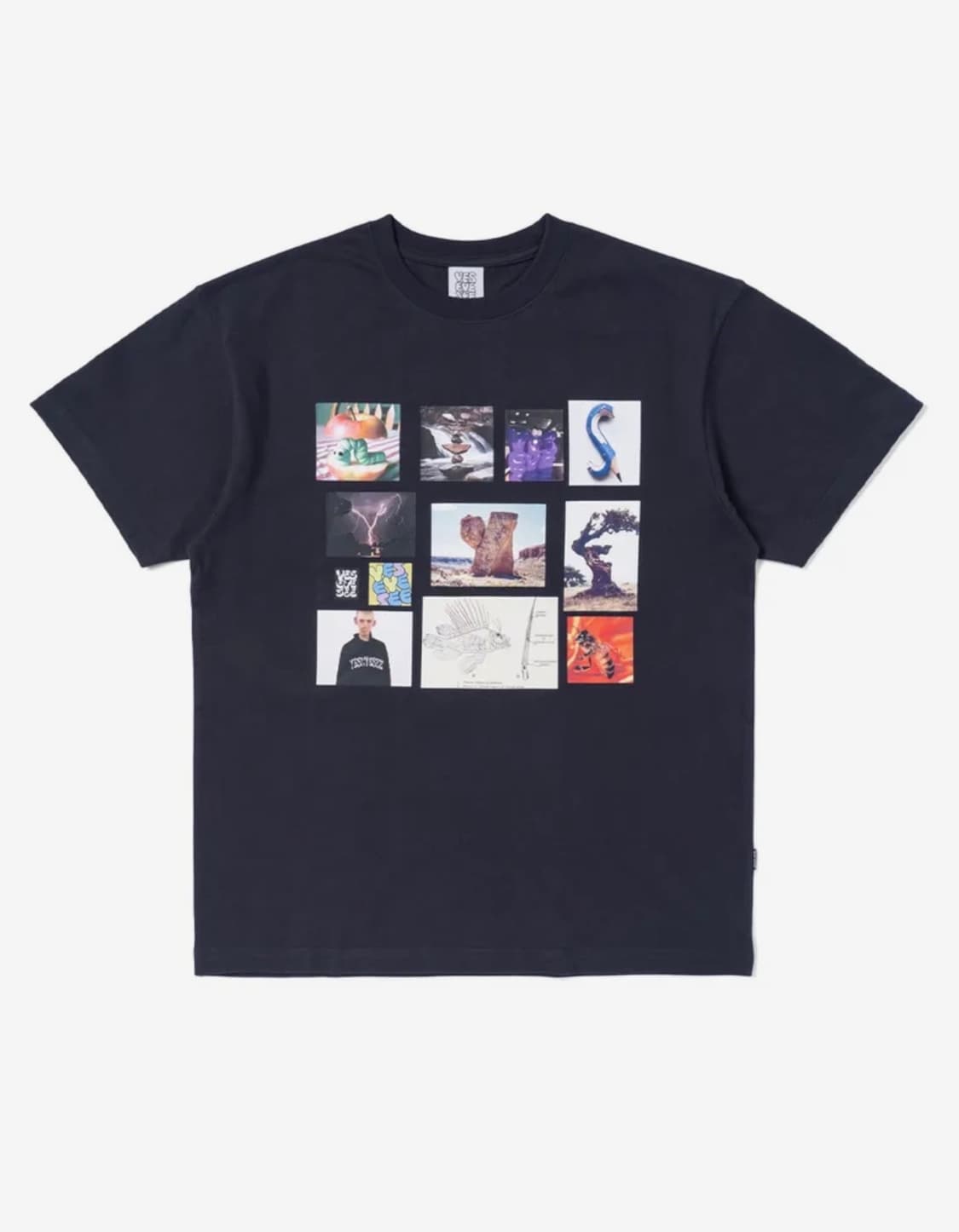 (구매) 예스아이씨 Y.E.S Grid Tee Charcoal 상품이미지1