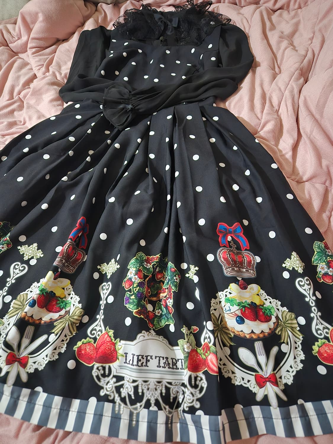 로리타 양복 lief 마이타르트 블랙×axes kawaii 블라우스 블랙 상품이미지4