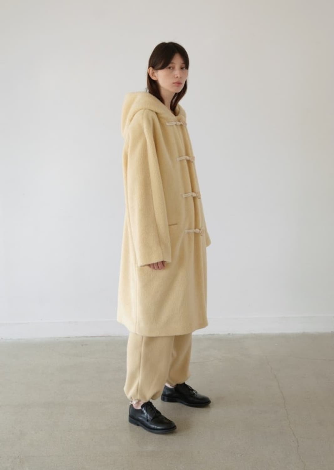 새제품) 아모멘토 퍼 토글 더플 코트 os 뽀글이 상품이미지3