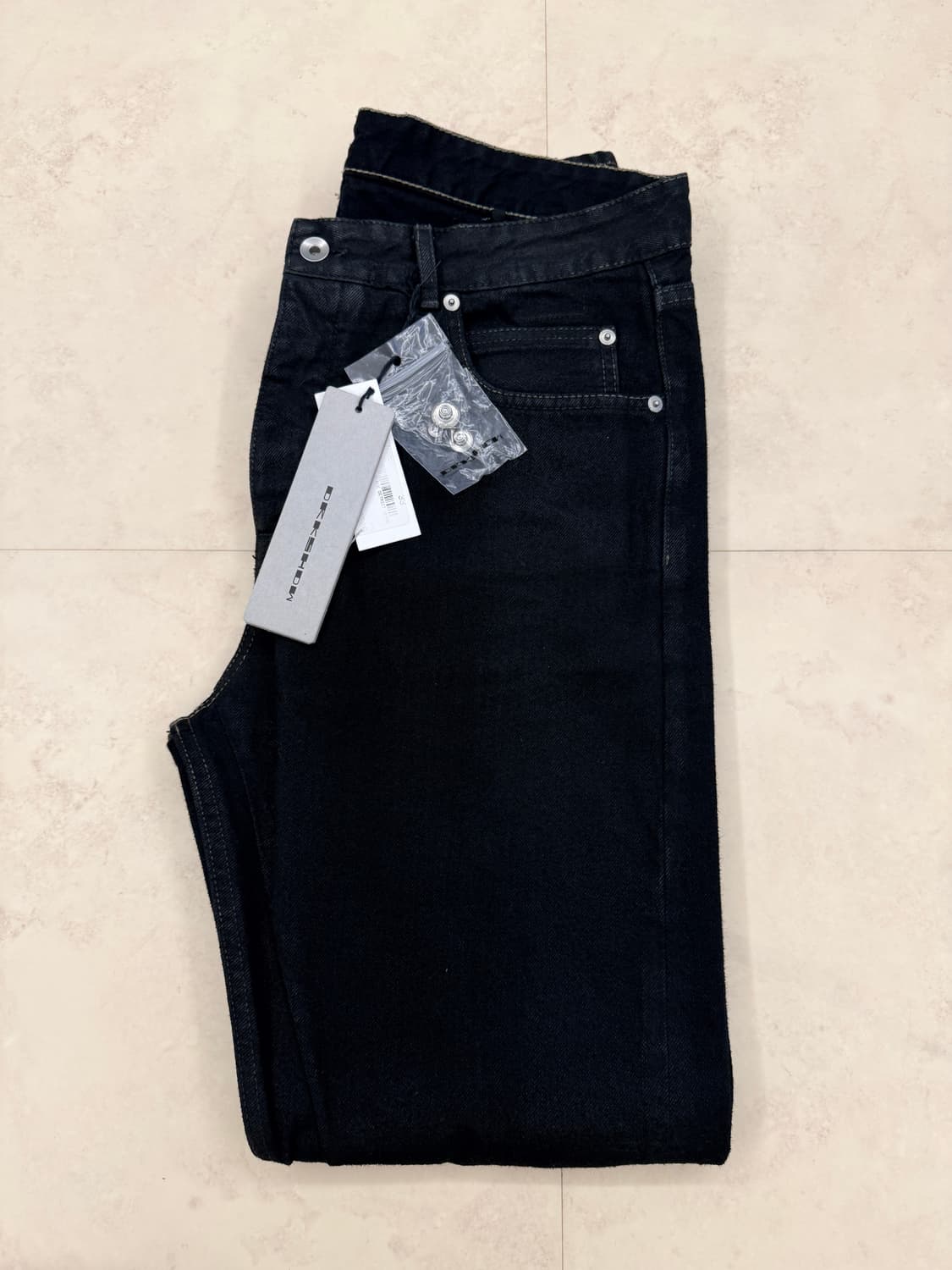 [33] 1회착 릭오웬스 다크쉐도우 디트로이트 컷 코팅 데님 상품이미지10