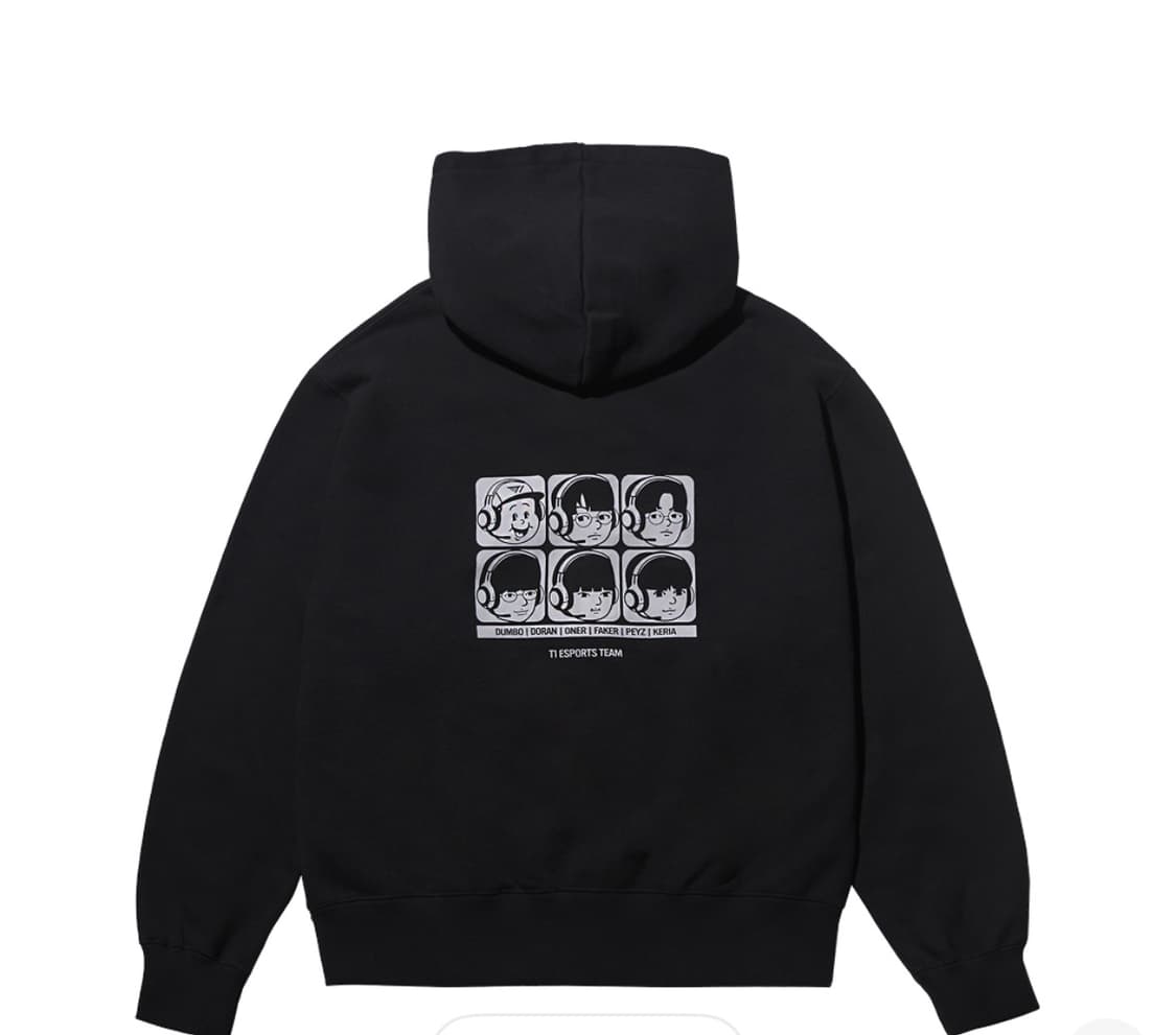 [XL] 빠다너스 bdns T1 플레이어 후드 집업 블랙 상품이미지1