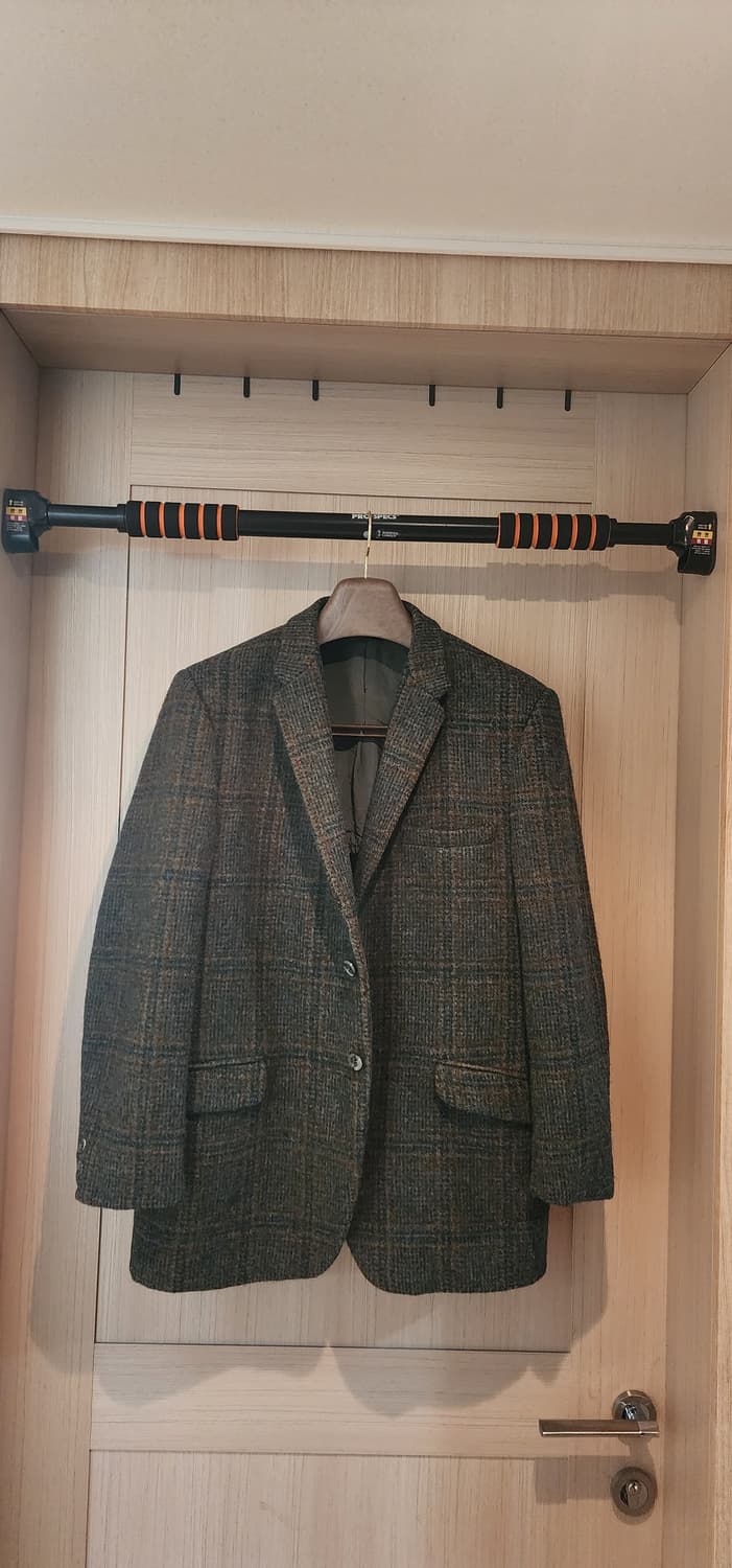 해리스트위드 그린체크 자켓 L 상품이미지1