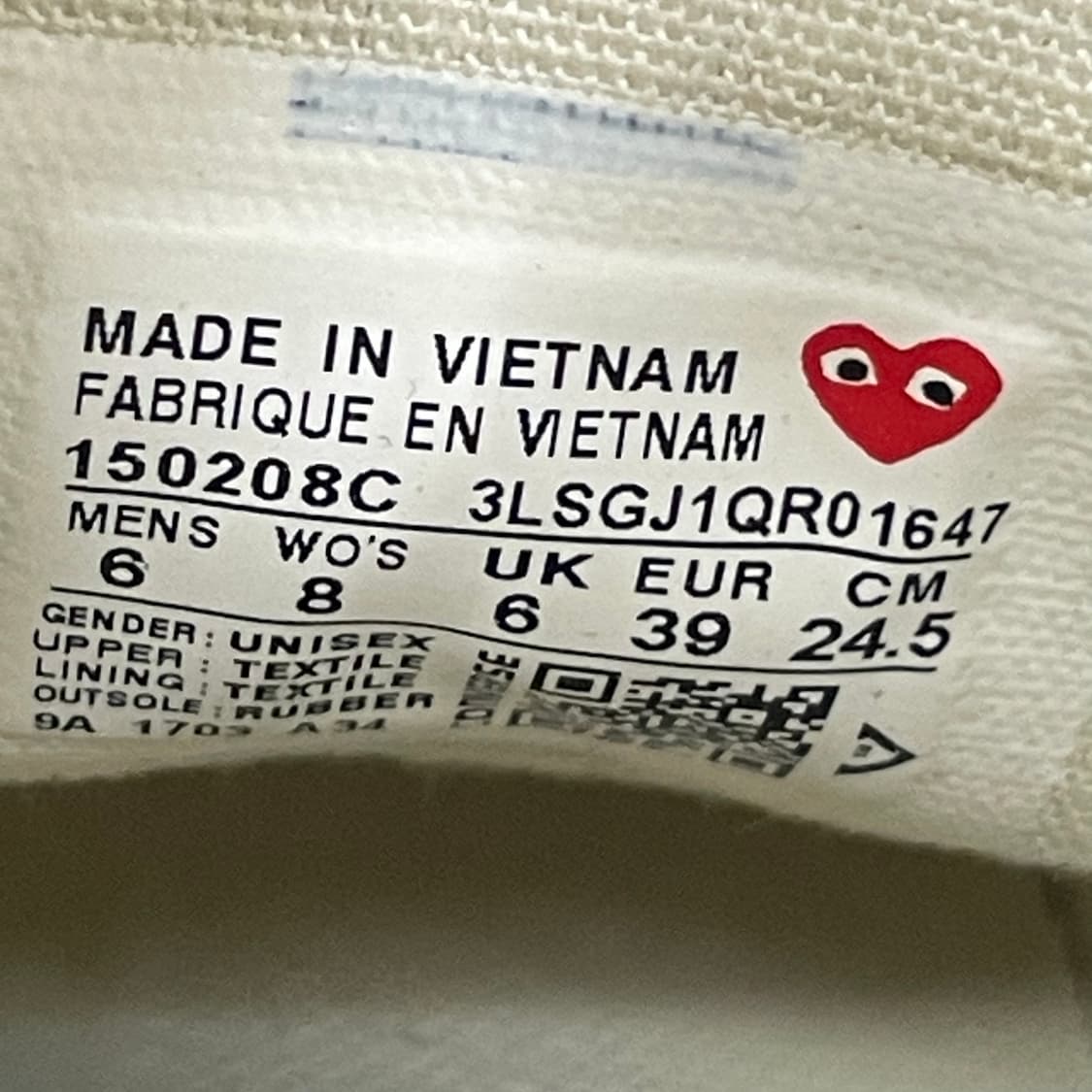 245 꼼데가르송 플레이 척 스니커즈 0303S2 상품이미지2