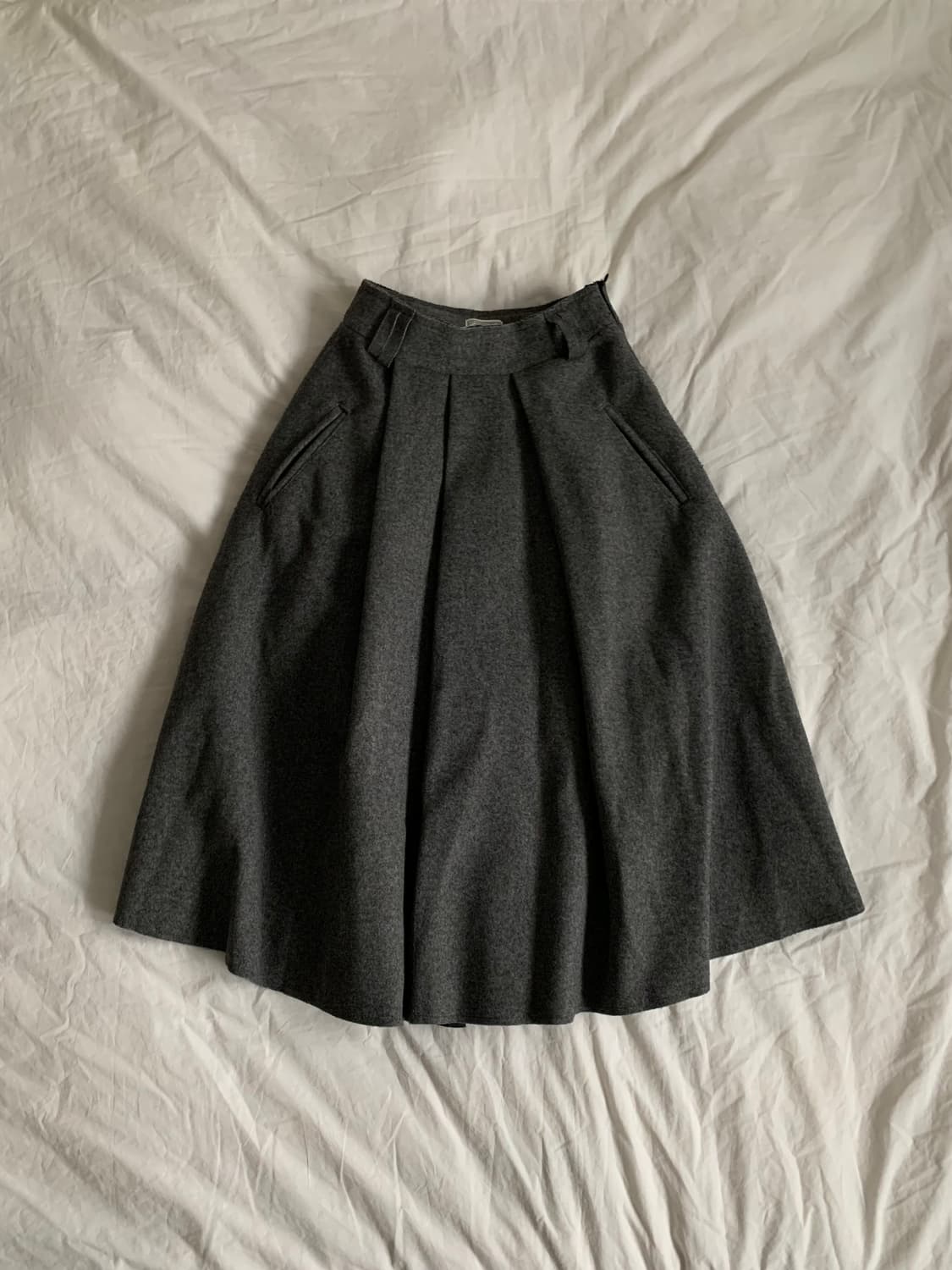그레이 울 스커트 상품이미지1