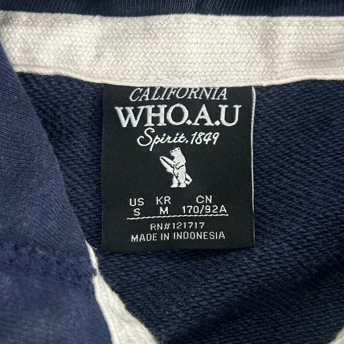 Who A U 후아유 센프란시스코 네이비 후드집업 상품이미지5