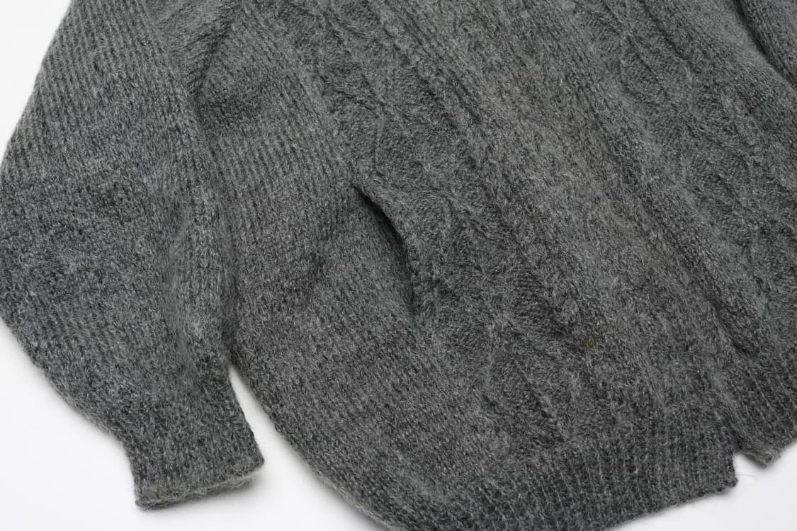 [L] 빈티지 케이블 니트 집업 가디건 상품이미지2