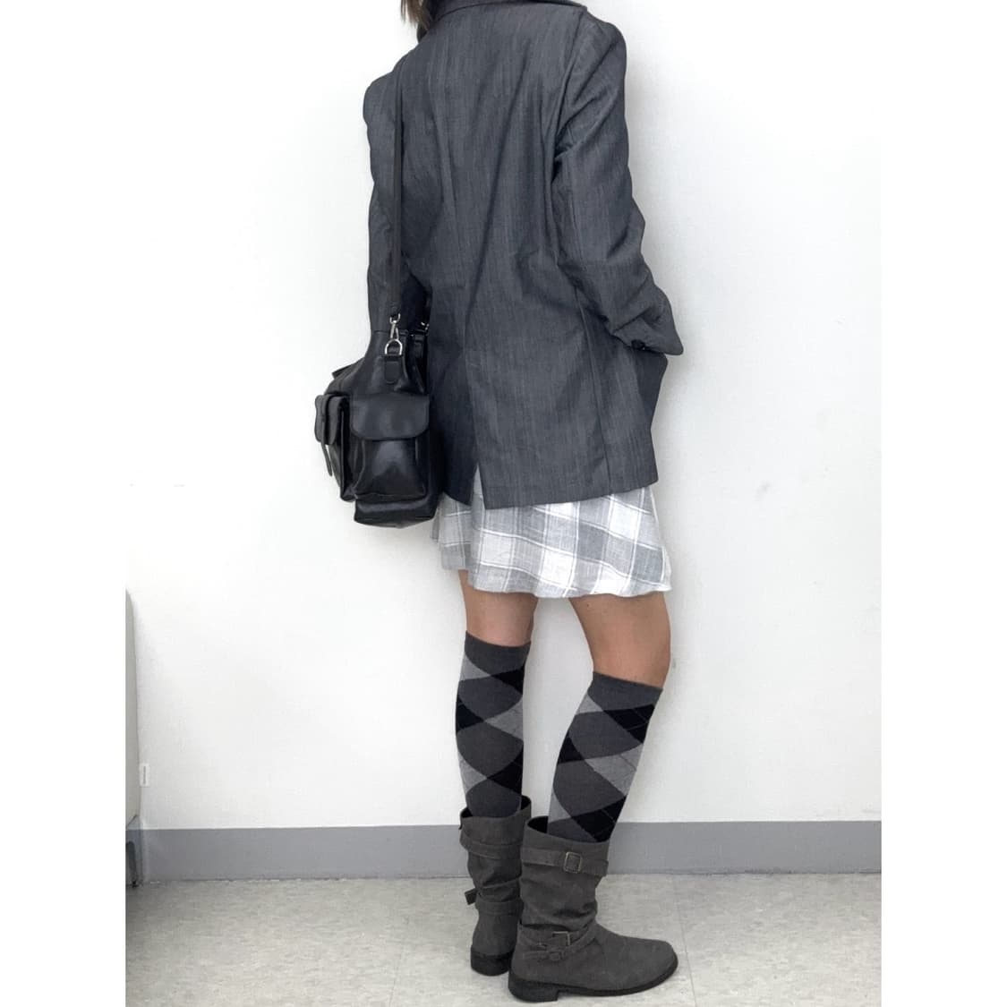 빈티지 그레이 울 블레이저 자켓 상품이미지3