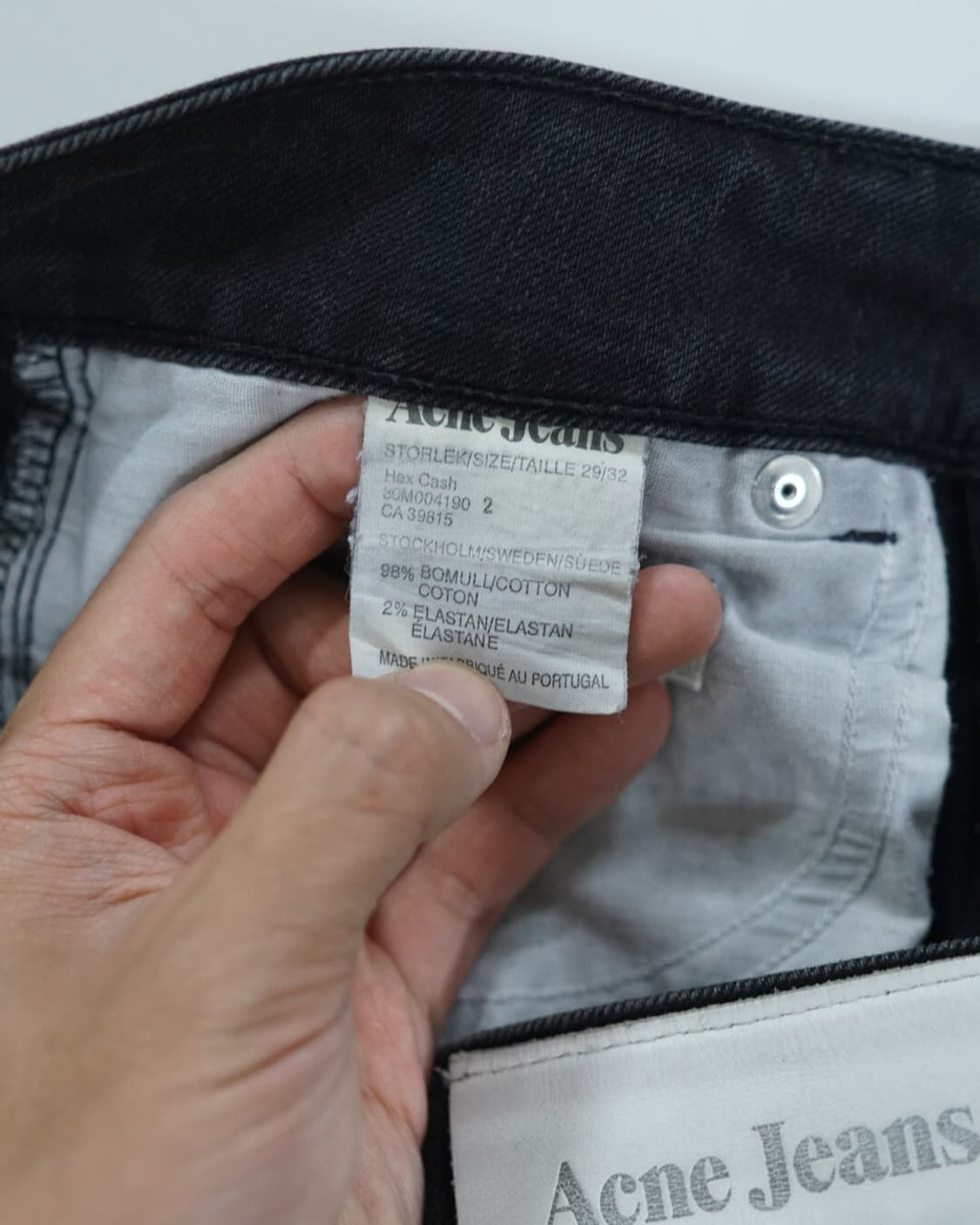 아크네 블랙진 상품이미지10