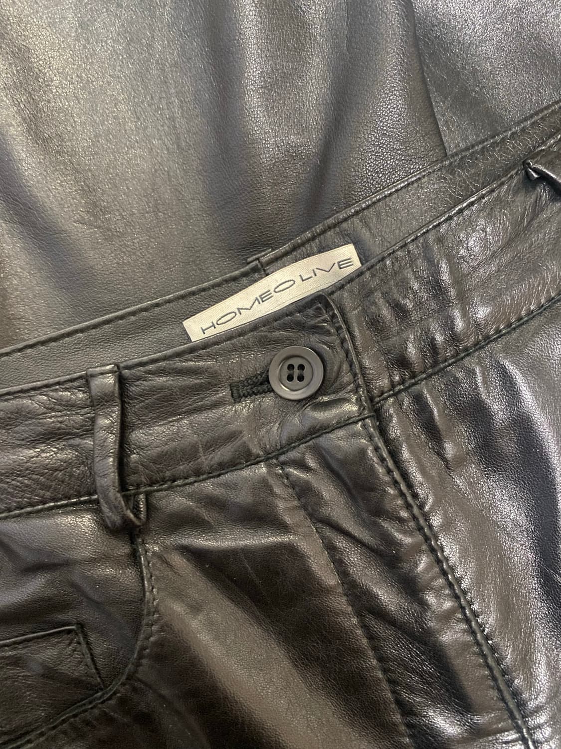 HOMEO LIVE 가죽 바지 상품이미지3