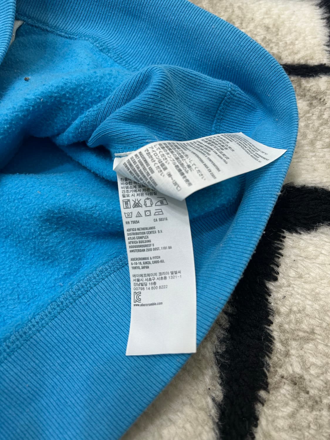 [M]아베크롬비 후드집업/블루/기모 상품이미지6