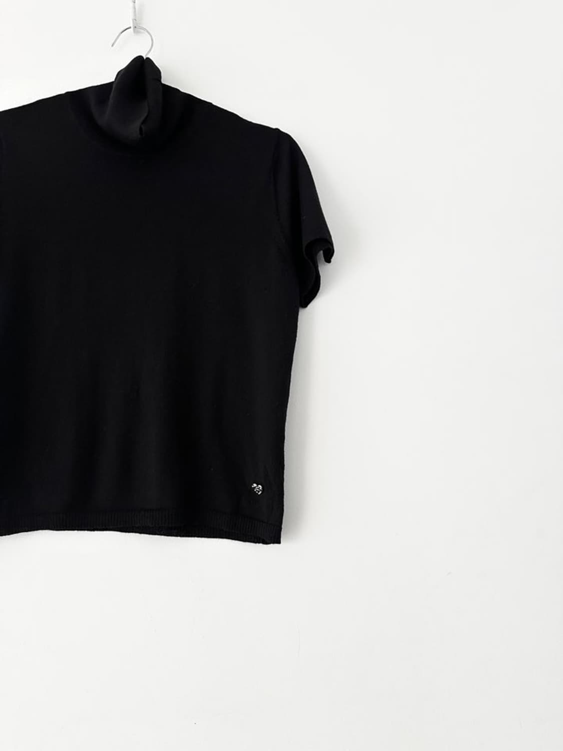 High neck half knit / black 상품이미지2