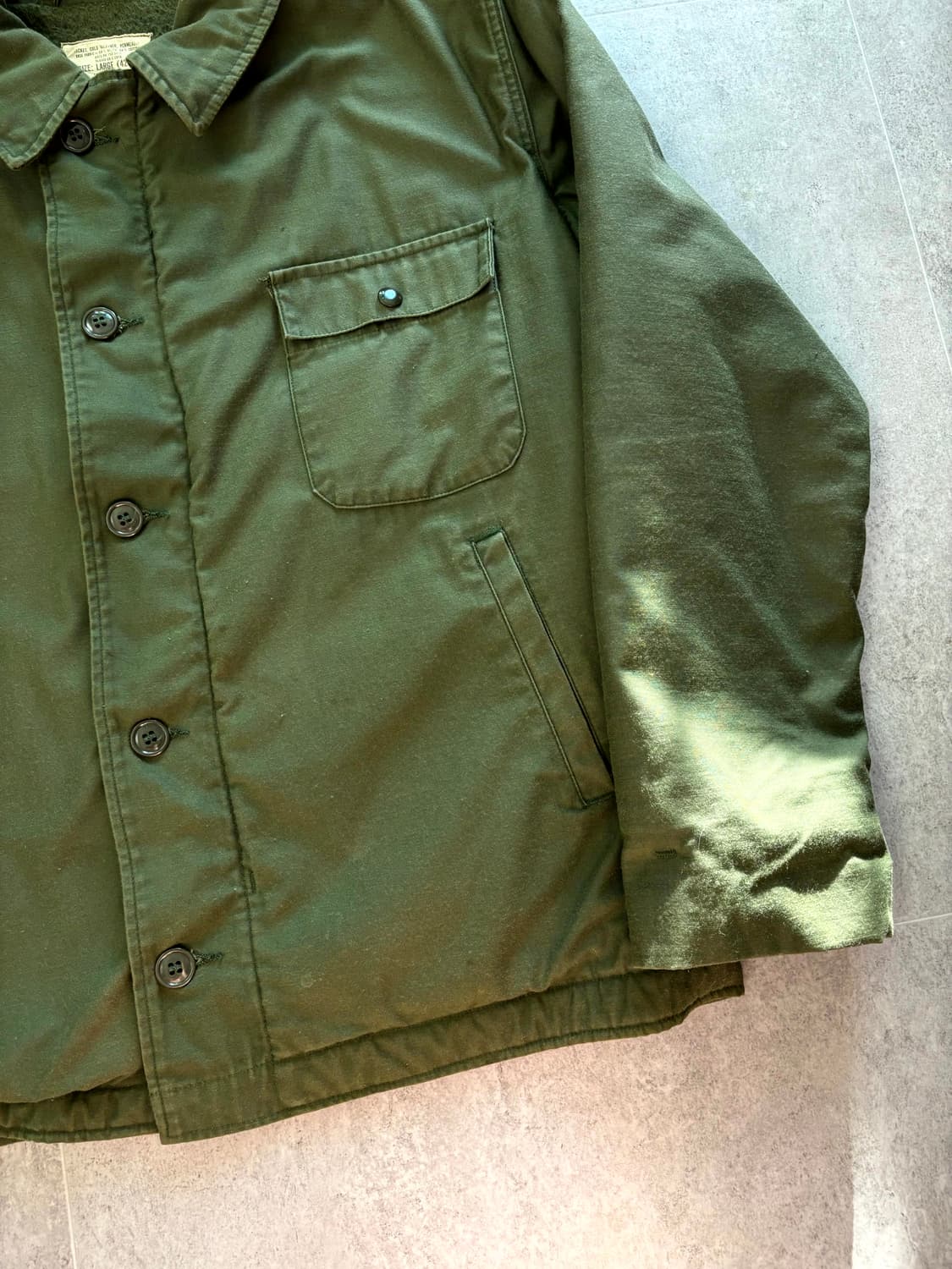 80's 미 해군 A-2 덱 자켓 L(~105) 상품이미지4