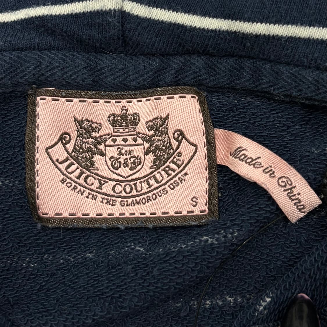 쥬시꾸뛰르 스트라이프 반팔 후드집업 상품이미지5