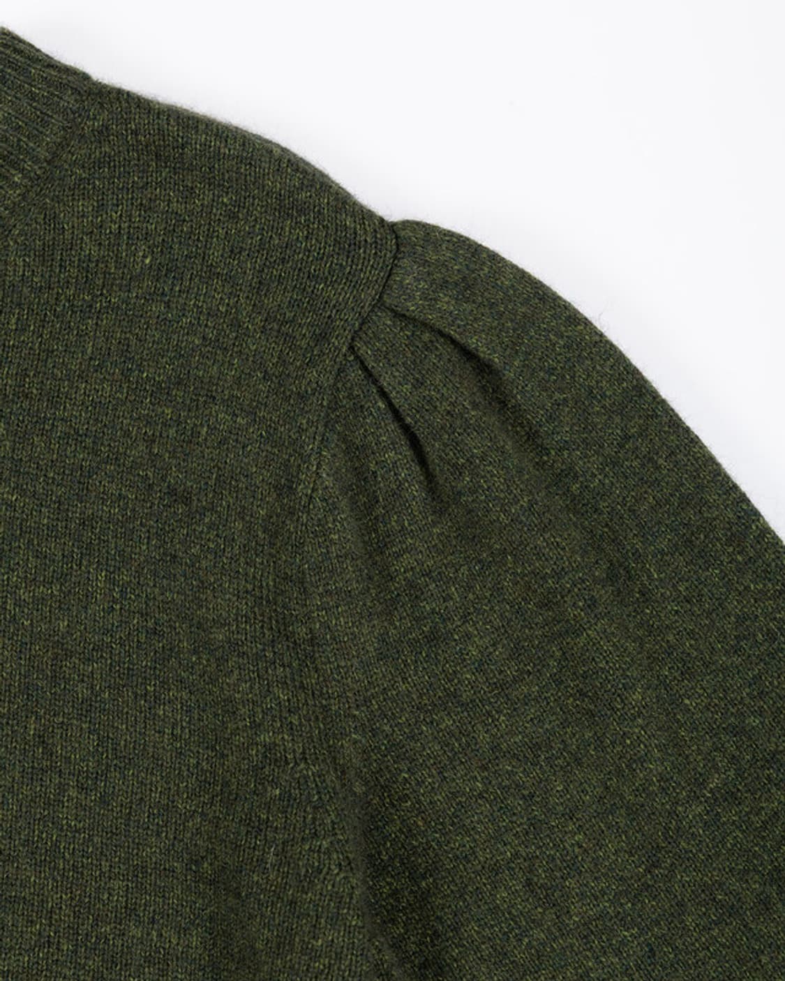 노머 * Mutton sleeve knit Khaki 상품이미지3