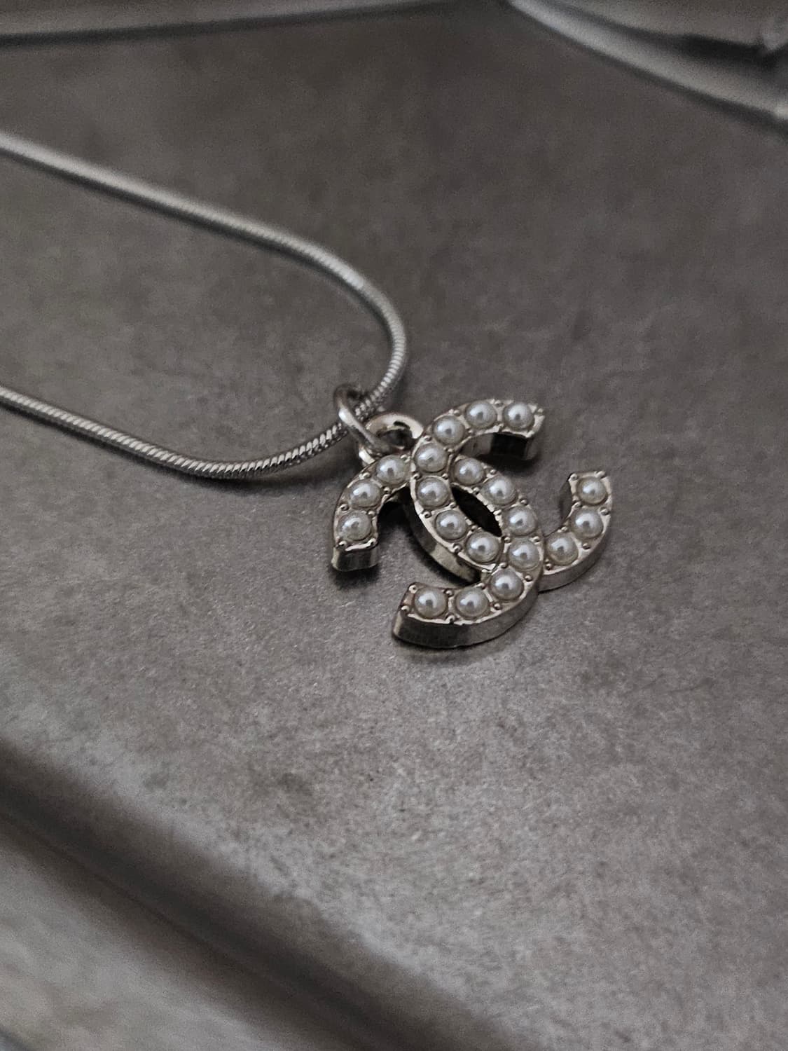 71샤넬 빈티지 정품 목걸이 업사이클링 써지컬체인 상품이미지3