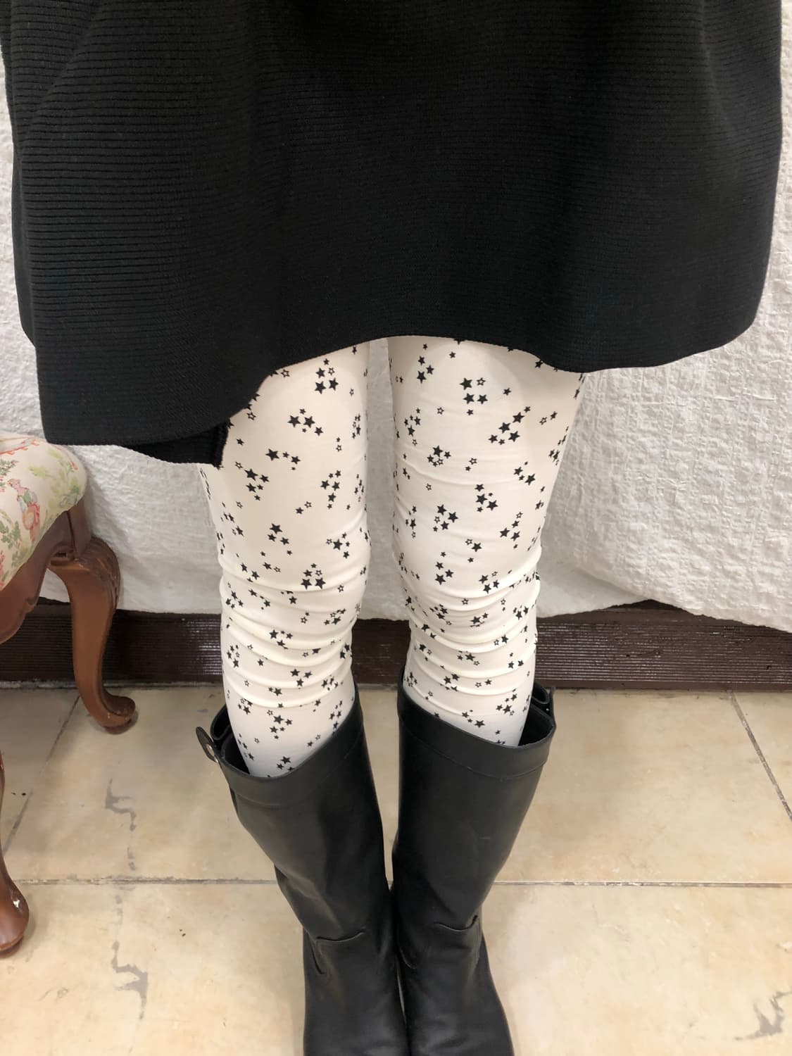 Black stars leggings 상품이미지3