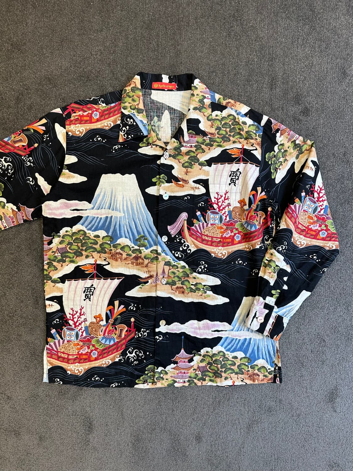 Kyoto Erigen 패턴 셔츠 L 상품이미지1