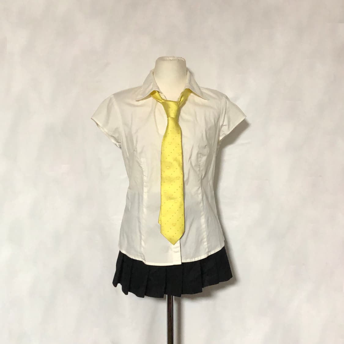 리락쿠마 도트 실크 넥타이 옐로우 상품이미지8