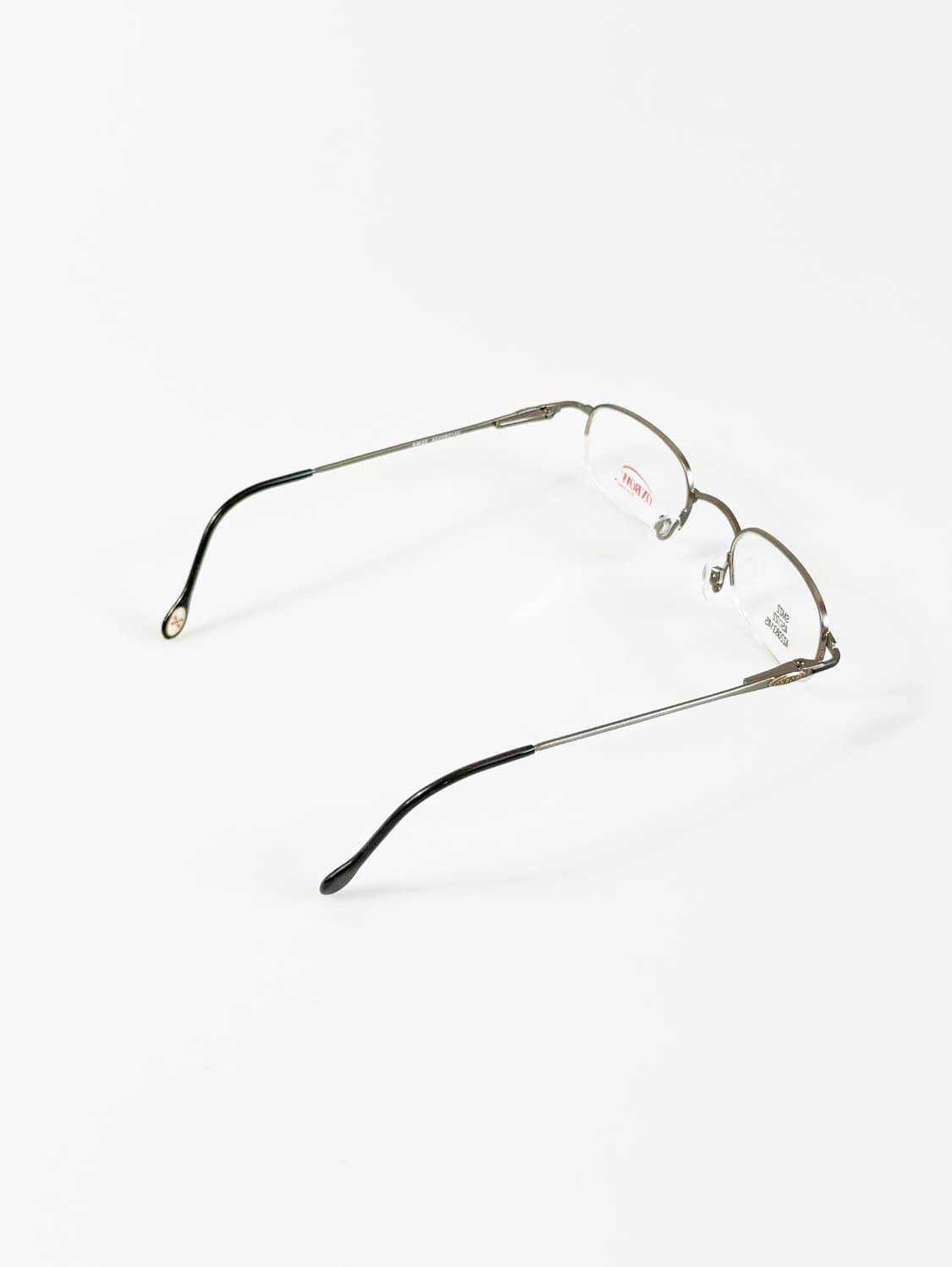 90s OXBOW 스퀘어 메탈 반무테 빈티지 안경 상품이미지4